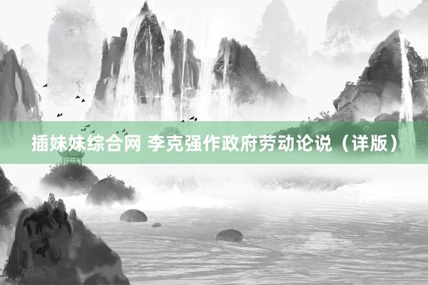 插妹妹综合网 李克强作政府劳动论说（详版）